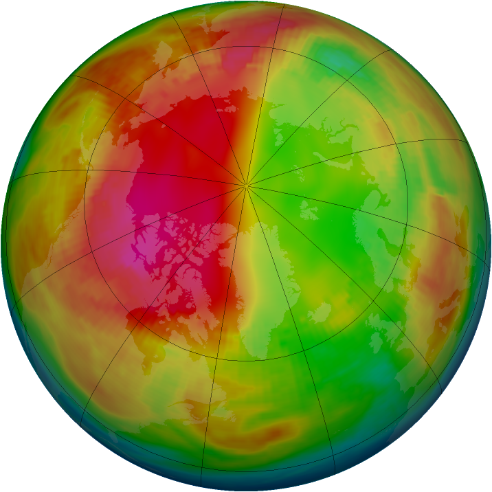 Arctic ozone map for 31 January 1979